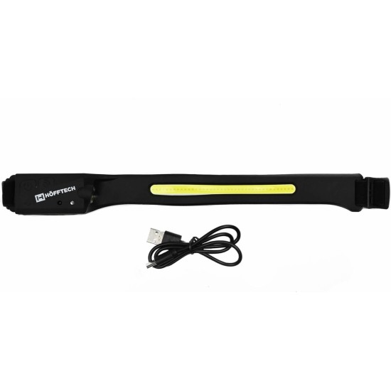 Hofftech Hoofdlamp LED en COB - Verstelbaar - 3 Watt - Silicone - Oplaadbaar