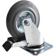 Set van 4 transportwielen 125mm | 2x zwenkwiel rem + 2x bokwiel | Draagvermogen 4x50kg | Bevestigingsplaat 10x8cm | Hoogte 155mm