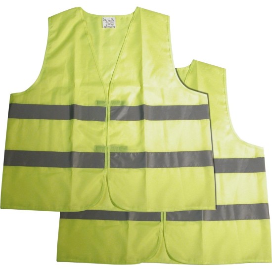 Carpoint Veiligheidshesjes Duopack - Veiligheidsvest Unisex Fluorgeel Maat XL