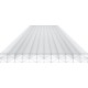 Polycarbonaat plaat X-structuur, opaal, warmtewerend, 98 x 50 cm