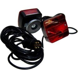 Magneet Verlichting set voor aanhanger of fietsdrager met 7,5 M kabel