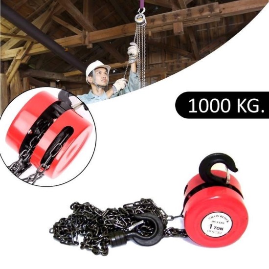 ES Kettingtakel 1000kg hefhoogte 2.5m kabel