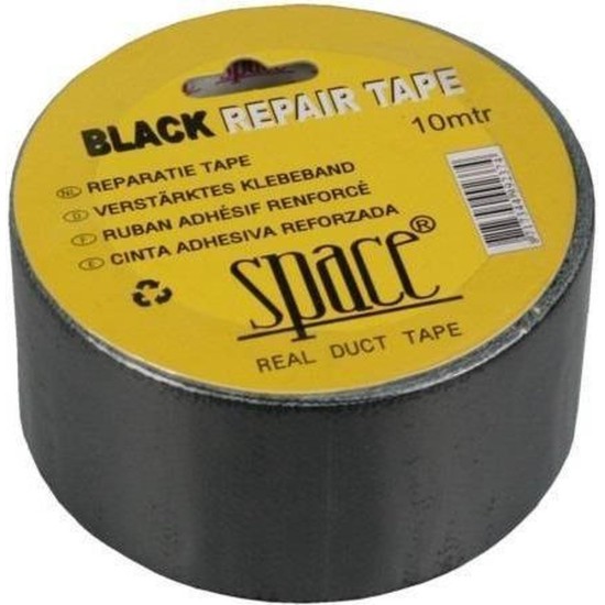 Benson Reparatietape - 48 mm x 10 meter - Space - Zwart