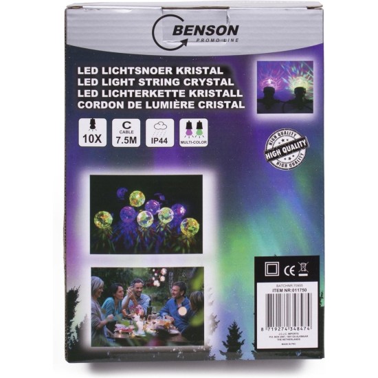 Benson Partyverlichting 7.5 meter Crystal - Waterproof