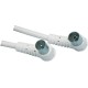 Benson Coax Kabel - Haakse Stekkers - 10 meter - Wit