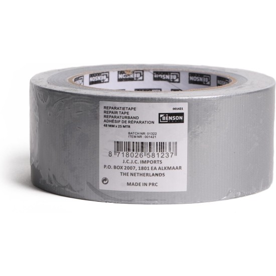 Benson Duct Tape - Reparatietape - 25 meter - Space Grijs