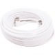 Benson Coax Kabel - Haakse Stekkers - 20 meter - Wit