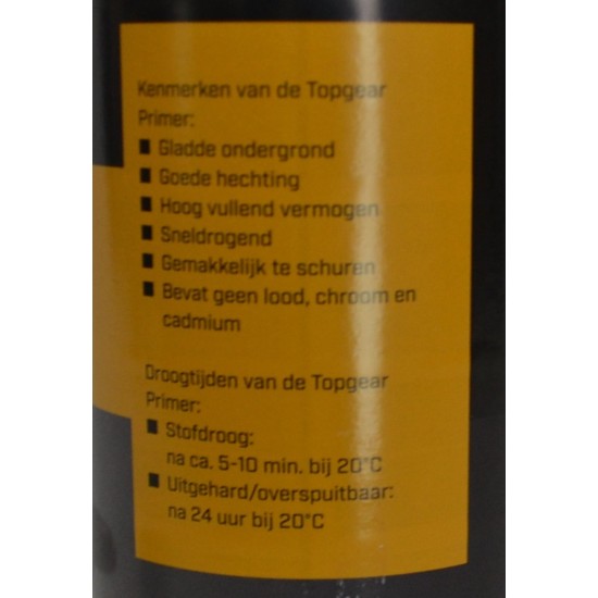 Topgear spuitbus RAL9005 hoogglans zwart 500ml