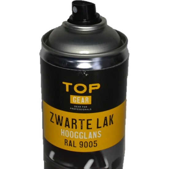 Topgear spuitbus RAL9005 hoogglans zwart 500ml