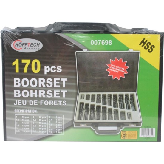 Boorset 170 Delig Hss Koffer