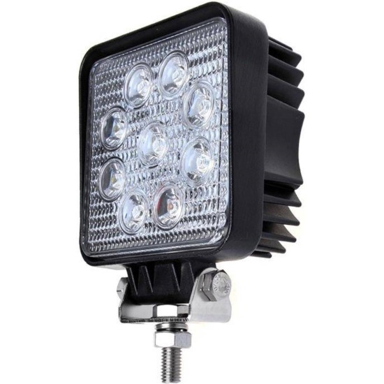 Pro Plus Werklamp met Bout en Moer - 109 x 109 x 65 mm - 9 Led - 27 Watt