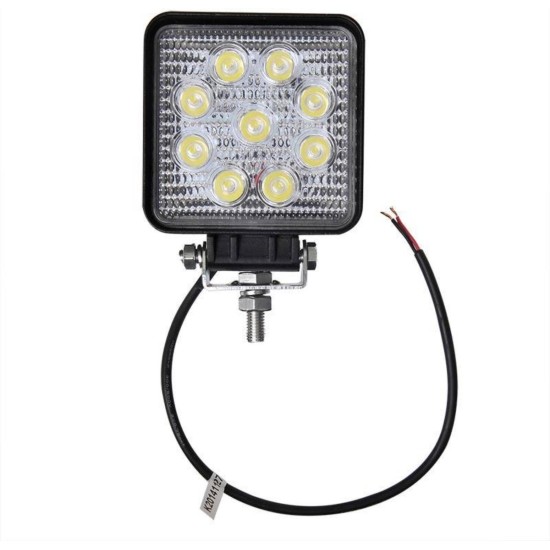 Pro Plus Werklamp met Bout en Moer - 109 x 109 x 65 mm - 9 Led - 27 Watt