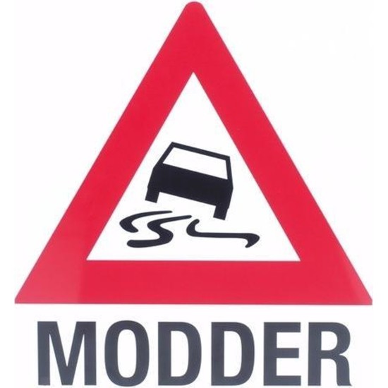 Bord modder / slipgevaar