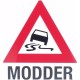 Bord modder / slipgevaar