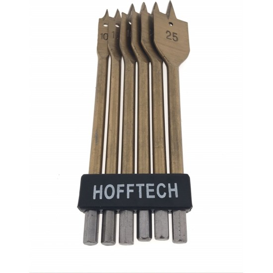 Hofftech Boorset Hout - Bitmodel 1/4 inch - 3 t/m 25 mm - 14 delig