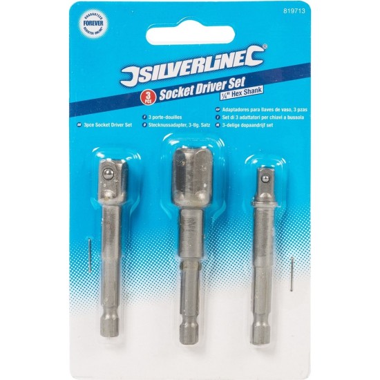 Silverline Doppen Set - 1/4 inch - 3/8 inch en 1/2 inch - 3 delig