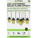 Benson Solar Flame Effect LED Lichtsnoer - 2 meter - Set van 6