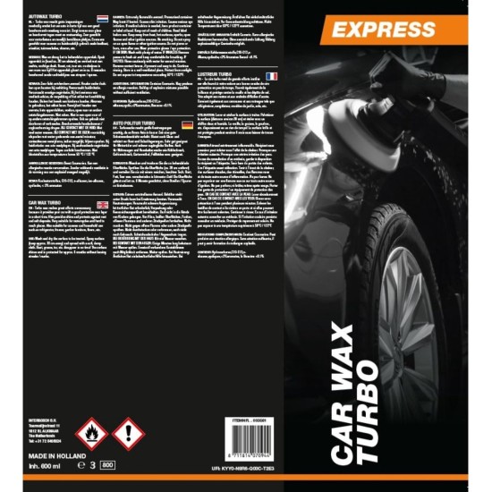 Express Autowax Turbo Wax Spuitbus - Auto Glans - Snelle Wax - 600 ml