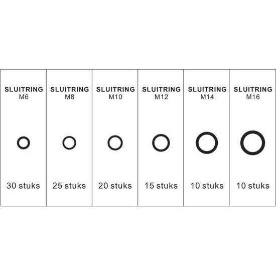 Assortiment koperen ringen 110-delig