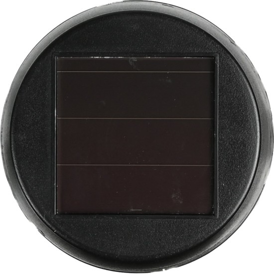 Benson Solar tuinlamp - 2x - zwart - LED flame effect - oplaadbaar - D12 x H74 cm