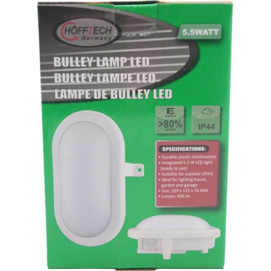 Hofftech Bulley Buitenlamp LED Ovaal Wit - 5.5 Watt.