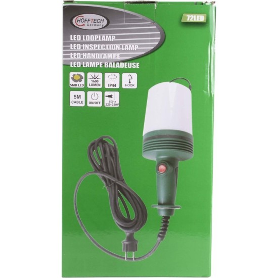 Hofftech LED Looplamp met Haak - 5 meter - Helderwit 4000K - 11 x 27 cm