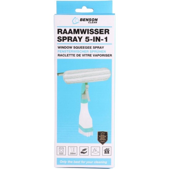 Benson Raamwisser 5 in 1 - 26 cm - Microfiber Doek - Reservoir