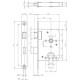 Benson Cilinderslot met Staal Wit Gelakte Voorplaat 50 mm