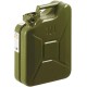 Set van 2 stuks metalen jerrycans groen 10 liter - geschikt voor brandstof - benzine / diesel