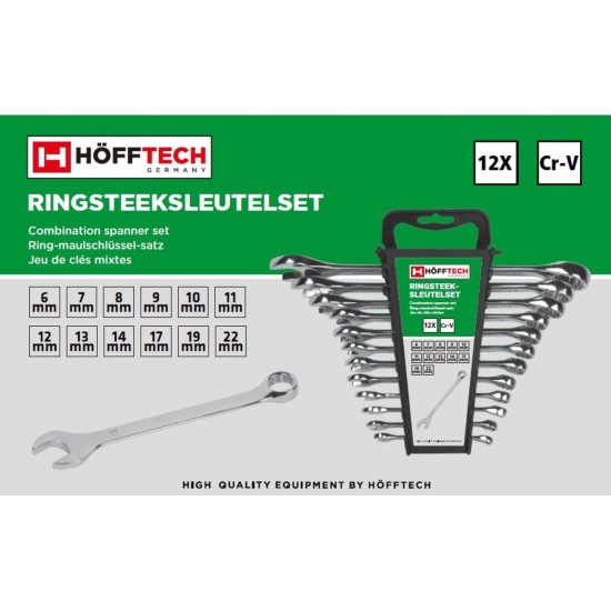 Ring- / Steeksleutelset Vanadium (12 Delig)